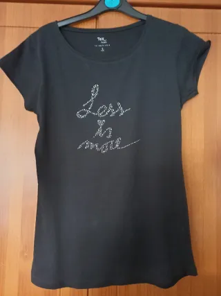 Camiseta negra Talla S Less is More