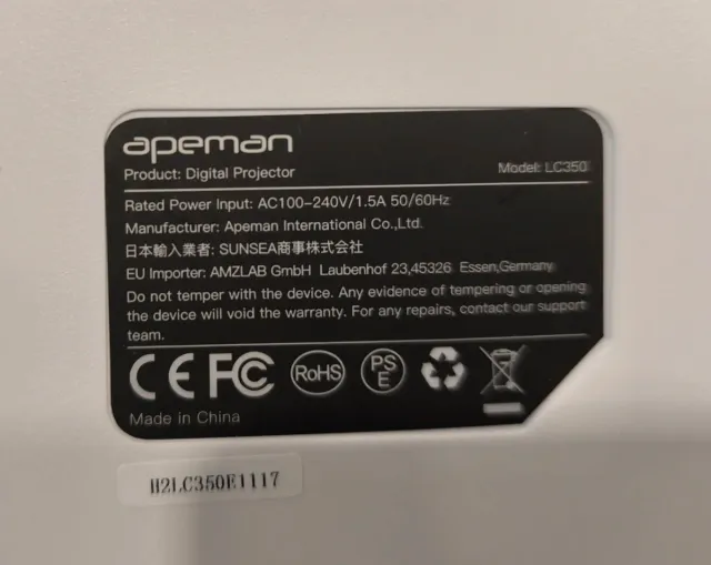 Proyector Apeman LC350 Digital LCD