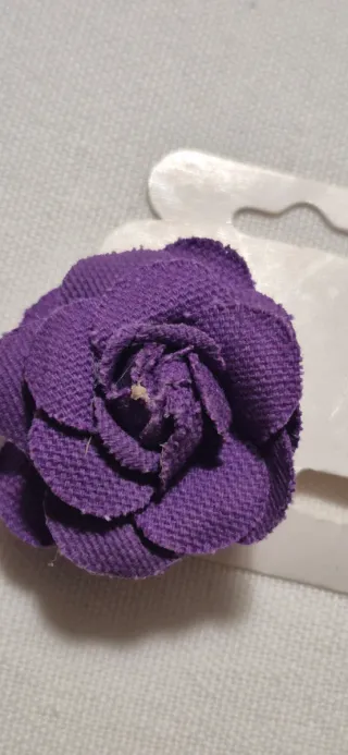 Conjunto diadema y pinzas flores moradas