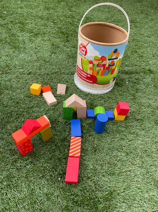 Bloques de construcción de madera para niños