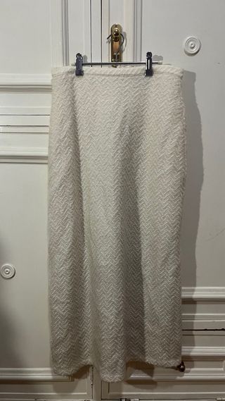 Falda midi El Corte Inglés blanca