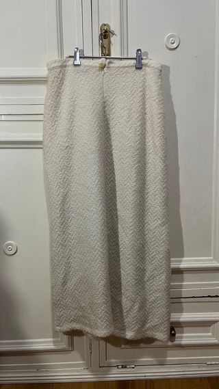 Falda midi El Corte Inglés blanca