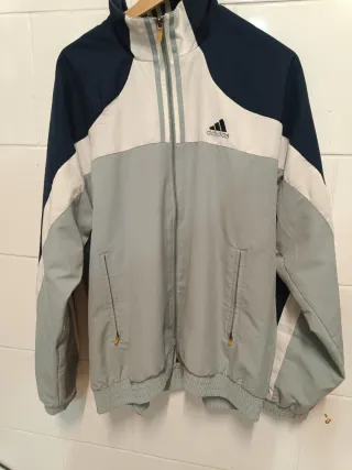 Chándal Adidas L / XL Azul y Gris