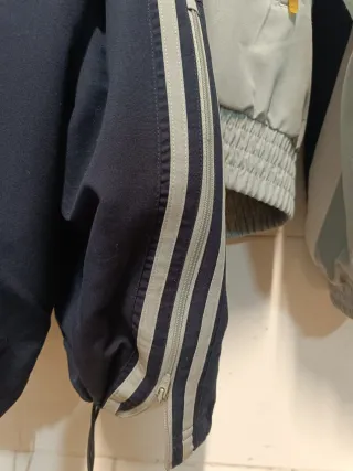 Chándal Adidas L / XL Azul y Gris
