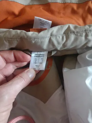 Abrigo de esquí naranja mujer talla 40