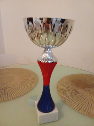 Coppa premiazioni blu rossa