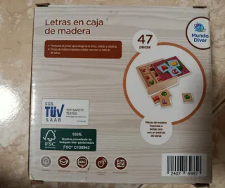 Juego Letras Madera Mundo Diver 2+