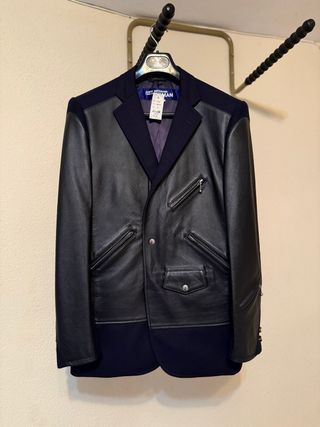 Chaqueta Junya Watanabe Piel Negra y Azul