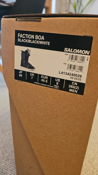 Botas Snowboard Salomon Faction Boa