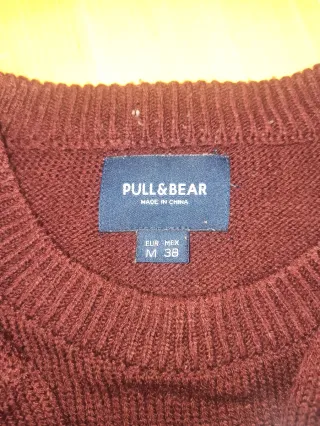 Jersey Pull&Bear Burdeos Estampado Talla M