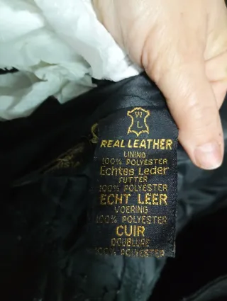 Chaqueta Biker Cuero Negra, vintage