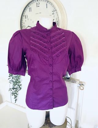Blusa Vintage Morada Talla 42