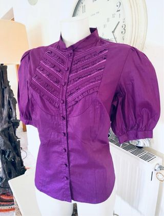 Blusa Vintage Morada Talla 42