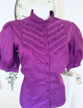 Blusa Vintage Morada Talla 42