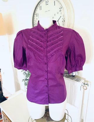 Blusa Vintage Morada Talla 42