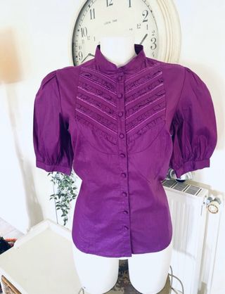 Blusa Vintage Morada Talla 42