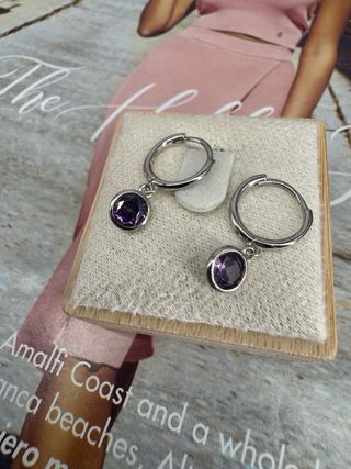 Pendientes PDPAOLA Plata y Lila