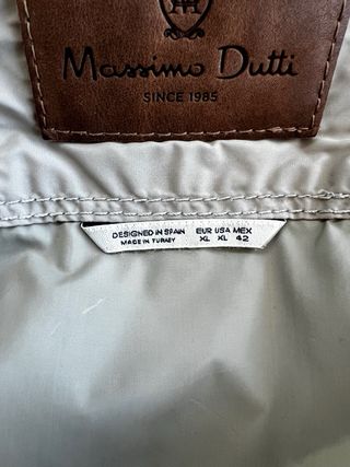 Chubasquero Massimo Dutti Beige Talla XL