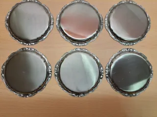 Sottobicchieri vintage in acciaio