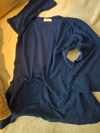 Camiseta Milano manga 3/4 azul talla única