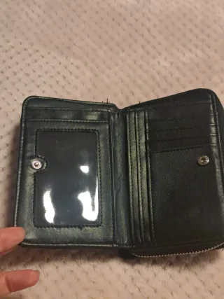 Cartera acolchada negra