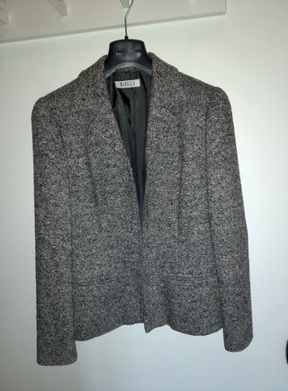Tailleur Marella lana grigio nero IT 44 vintage