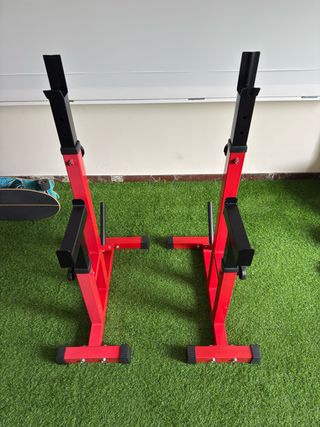 Rack de sentadillas y press banca