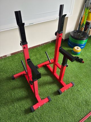 Rack de sentadillas y press banca