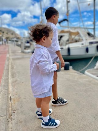 Camisa Lino BANDERAS Blanca Hecha en España