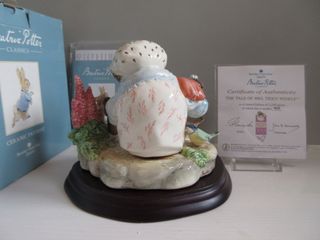 Rara Statuetta Beatrix Potter Mrs Tiggy Winkle