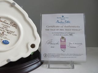 Rara Statuetta Beatrix Potter Mrs Tiggy Winkle