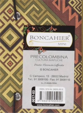 Libreta Percolombina Mini. Mapuche nueva