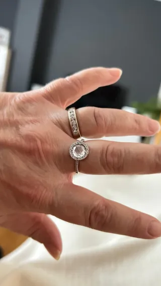 Anillo Tous Oro Blanco 18kl y Diamantes.ultimo dia
