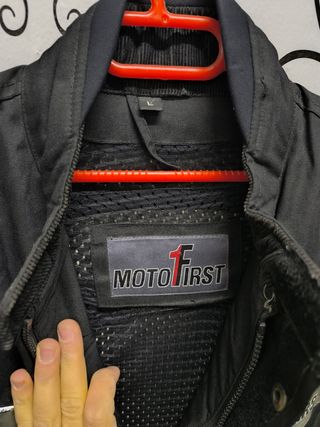 Chaqueta Moto MOTO 1ST Negra y Verde