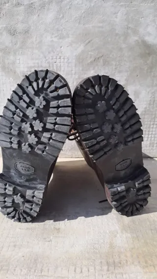 Anfibi Scarponi Militari Pelle Marrone Tg 39