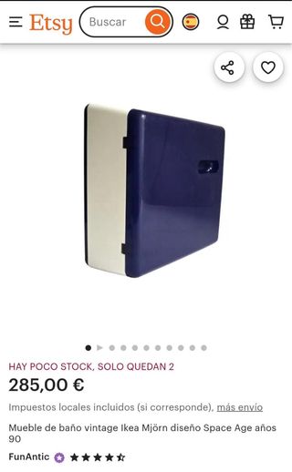 Mobili bagno vintage IKEA MJÖRN anni '60 (x2)