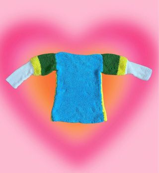 Jersey Crochet Texturizado Colorblock