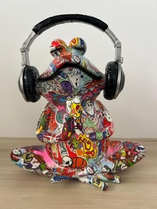 Figura Bulldog Francés Resina Graffiti