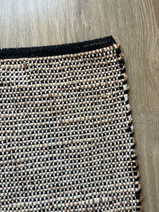 Tappeto in Giuta e Cotone Beige/Marrone/Blu Marina