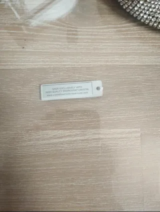 Bolso de fiesta plata con cristales Swarovski