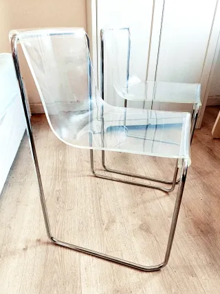 Set 2 Sedie Design Acrilico Trasparente anni '80