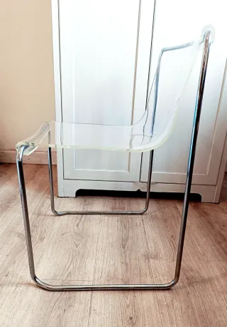 Set 2 Sedie Design Acrilico Trasparente anni '80