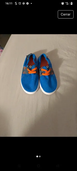 Disfraz infantil azul y naranja