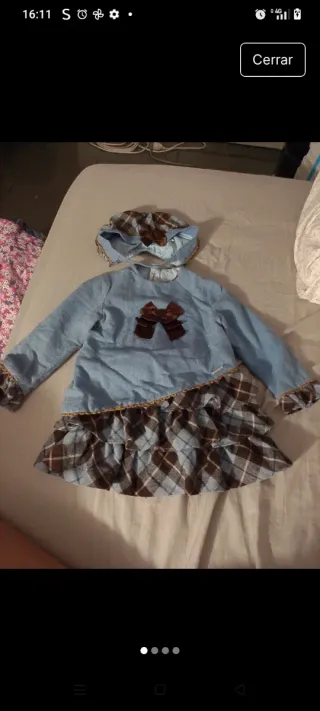 Disfraz infantil azul y naranja