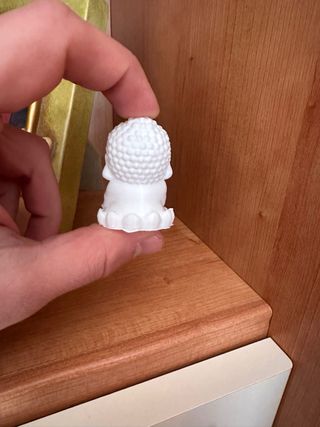 Statua Buddha Arredo Pietra Bianca 7cm