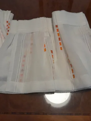 Cortinas hechas a mano cocina/salita