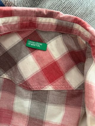 Camisa cuadros niño Benetton Talla S