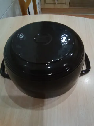 Cacerola Hierro Fundido Negra/Blanca