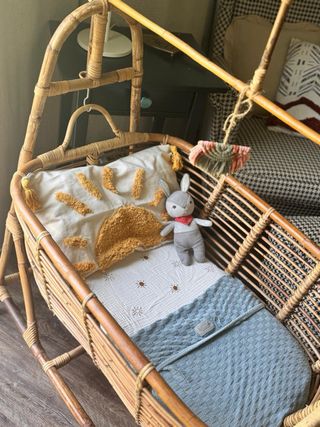 Moisés de ratán en perfecto estado