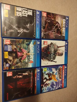 Lote 6 Juegos PS4, precios indicados debajo